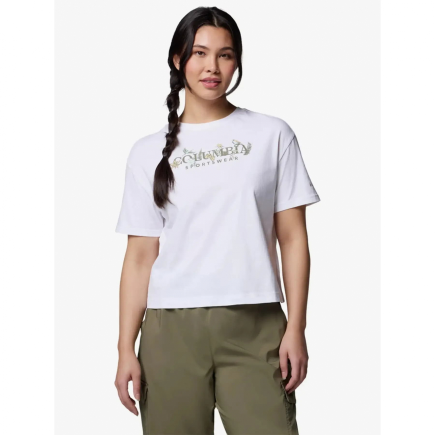 Футболка жiноча Columbia Rolling Bend™ Graphic Relaxed Crop SS 2119991 - Зображення