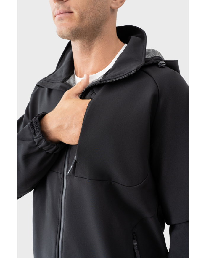 Вітровка AVECS чорна з матеріалу Softshel 50559/1 - Зображення №2
