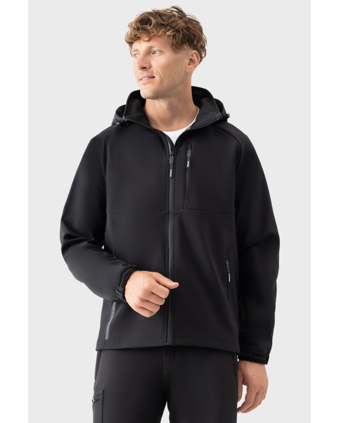 Вітровка AVECS чорна з матеріалу Softshel 50559/1 - Зображення №3