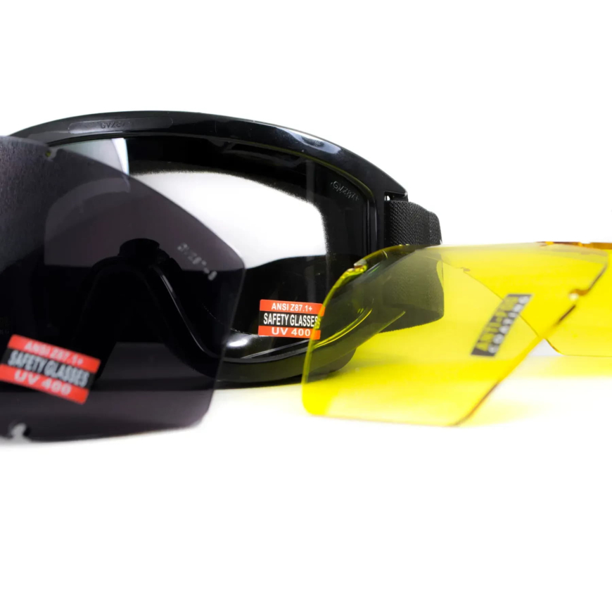 Захисні окуляри маска зі змінними лінзами Global Vision  Wind-Shield 3 lens KIT  - Зображення №3