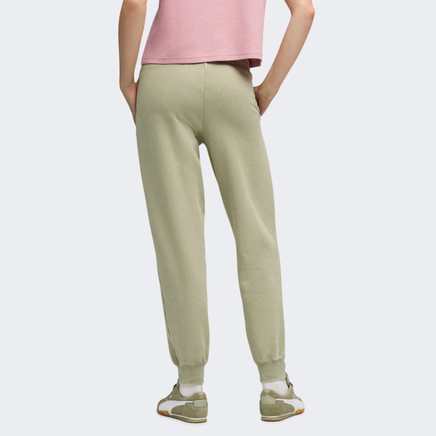 Брюки жіночі PUMA ESS ELEVATED Wash Sweatpants Lux Army 68810482 - Зображення
