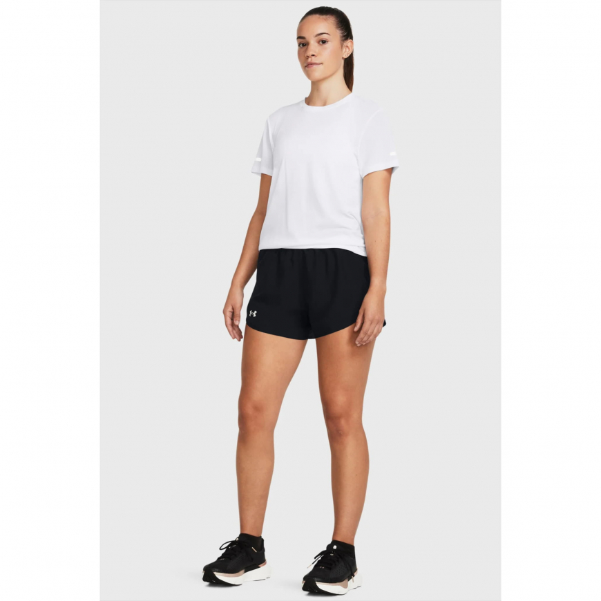 Жіночі чорні шорти Under Armour Fly By 3'' Shorts 1382438-001 - Зображення №2