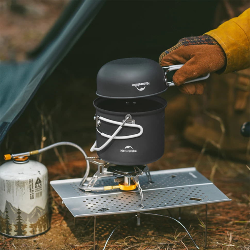 Набір посуду Naturehike (2 каструлі, 2 кришки)  NH18T018-G - Зображення №6