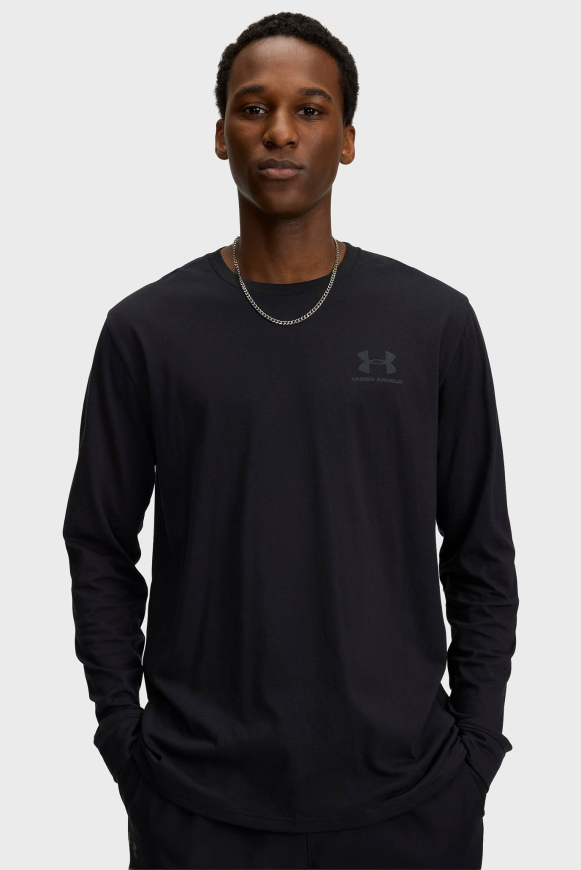 Чоловічий лонгслів Under Armour SPORTSTYLE LEFT CHEST LS 1329585-002 - Зображення