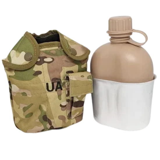 Фляга Klost  На 1 Літр З Казанком І Чохлом Мультикам  KL-1100.2 - Зображення