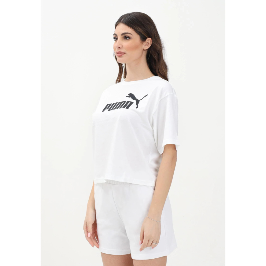 Футболка жіноча Puma Essentials Cropped No 1 Logo  68497202 - Зображення №2