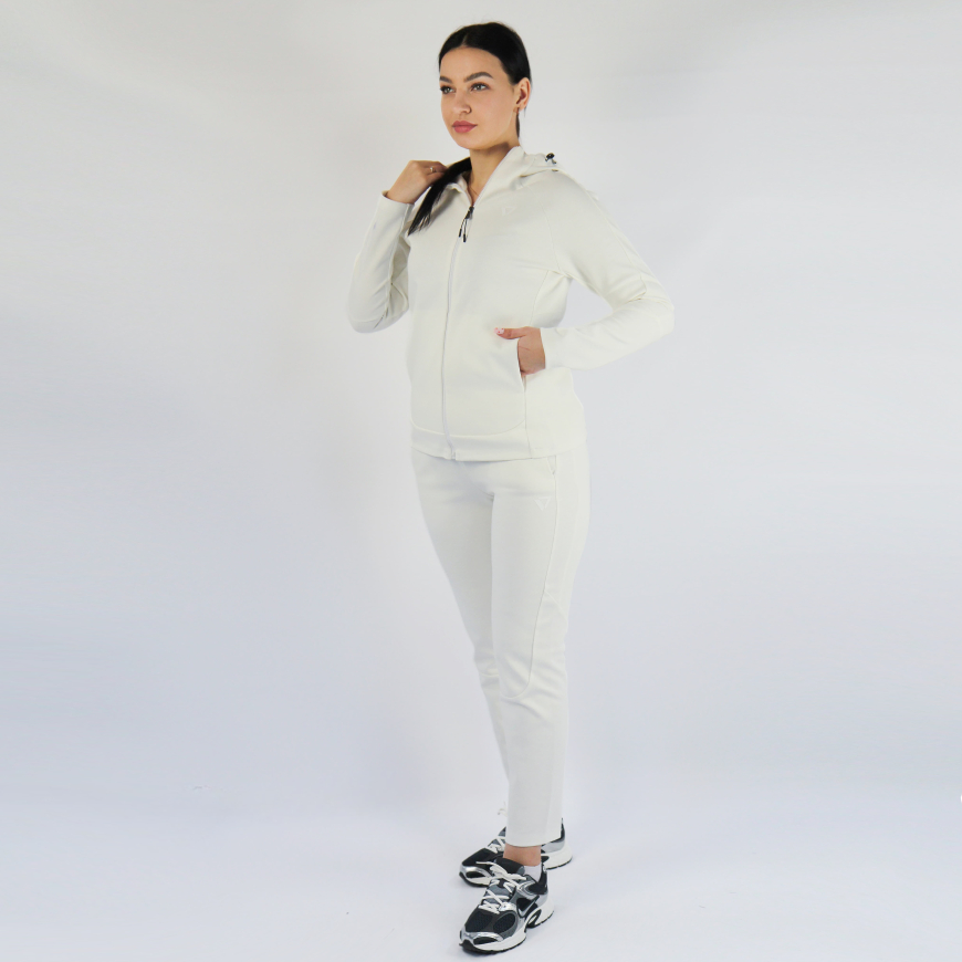 Костюм жіночий молочний  Double Face FLY 25003С - Зображення