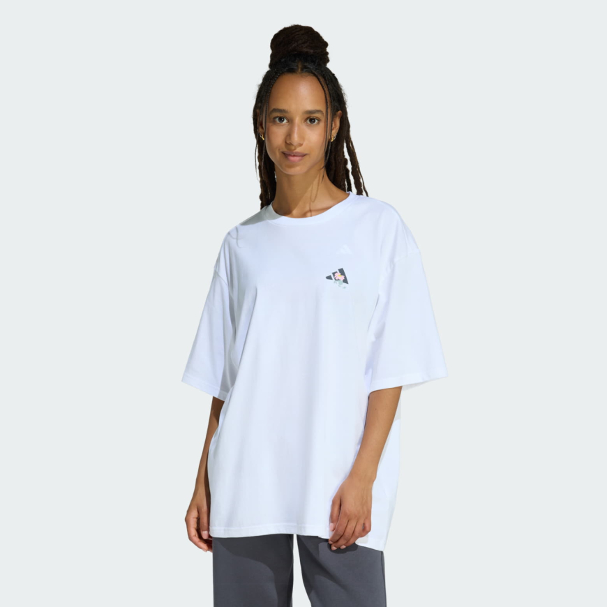 Футболка жіноча  ADIDAS   SOFT SIDE OVERSIZED GRAPHIC KA5091 - Зображення