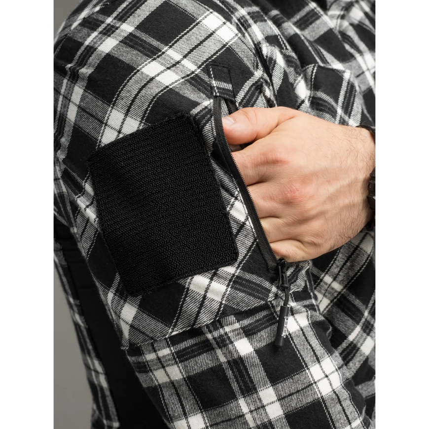 Сорочка фланелева BEZET Defender чорний/білий 11992 - Зображення №8