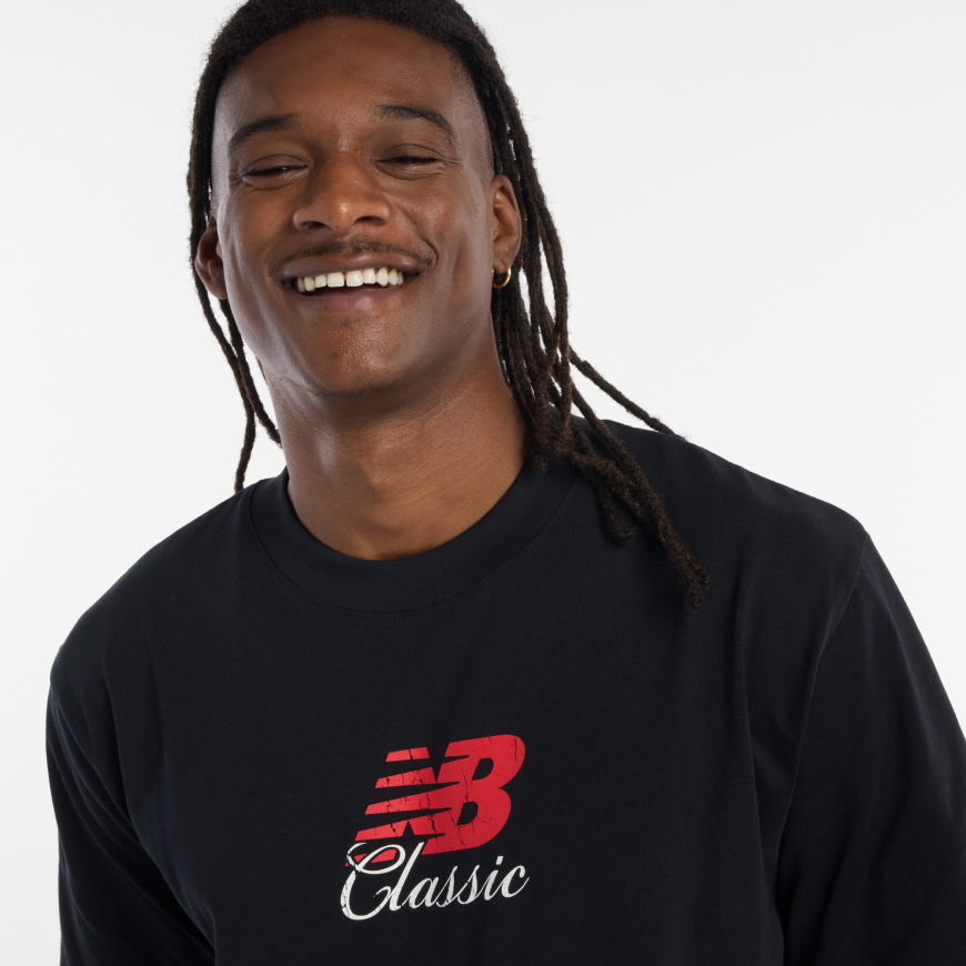 Футболка чоловіча NB Hoops Classic MT53610BK - Зображення №5