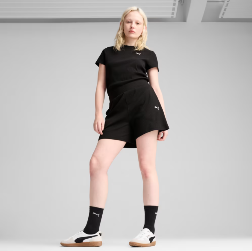 Шорти жіночі PUMA   ESS ELEVATED 5" High-Rise Rib Shorts Women  68502601 - Зображення №3