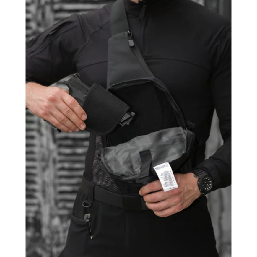 Месенджер BEZET Holster чорний 9556 - Зображення №8