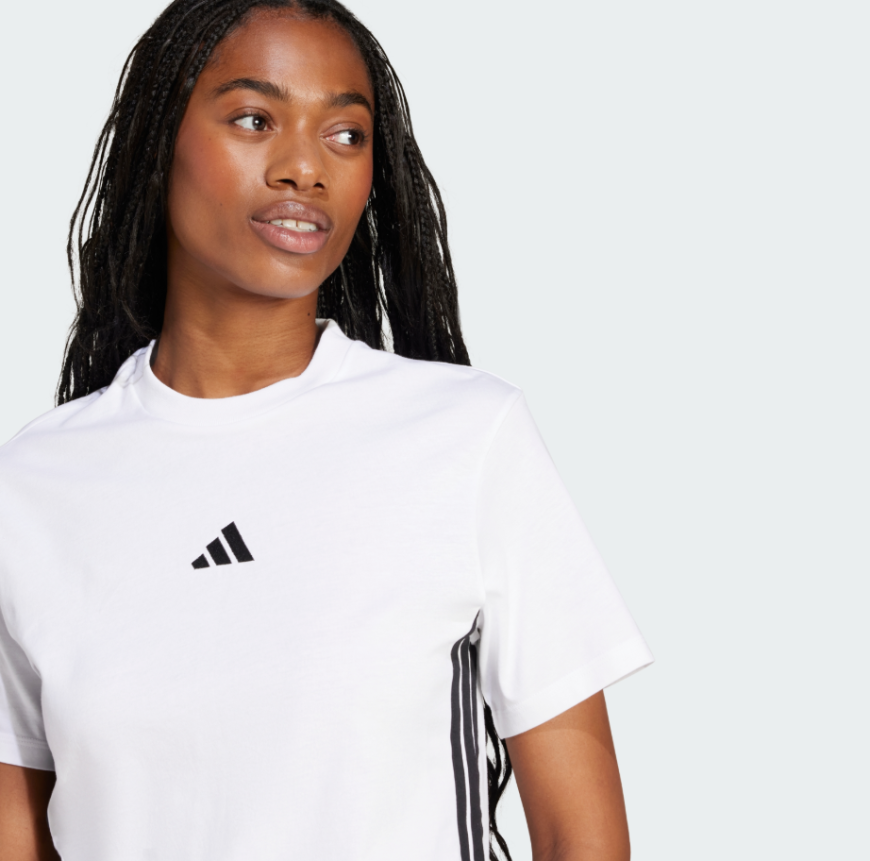 Футболка жіноча ADIDAS  Essentials 3-Stripes Cotton  JD0844 - Зображення №4